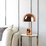 ABS and iron Copper Table Lamp – copper finish design detail view | OroDwell