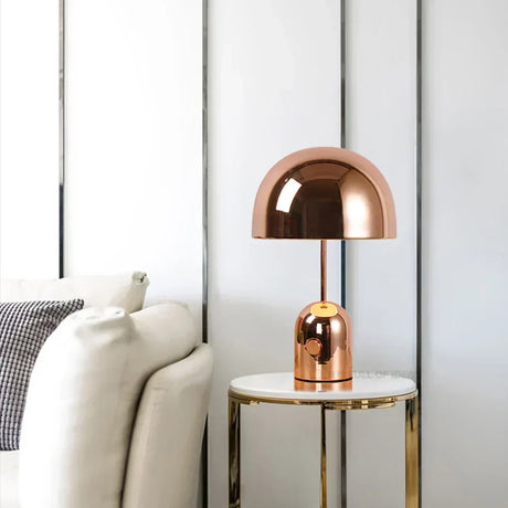 ABS and iron Copper Table Lamp – copper finish design detail view | OroDwell