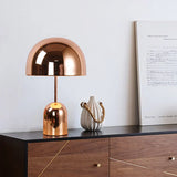 Copper table lamp LED warm ambient glow for living room