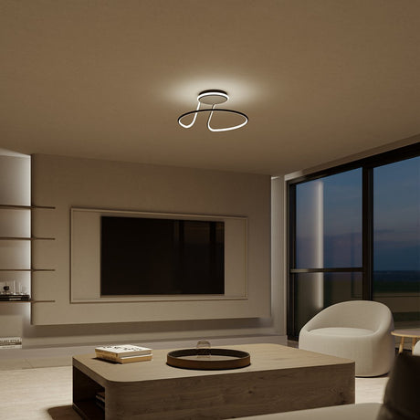AuroraHalo LED Ceiling Light – Elegant Ring Design for Living Room