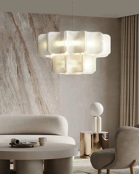Rattan Wicker Iron Chandelier Texture Design