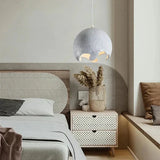 Resin and Iron Pendant Light Painted Finish