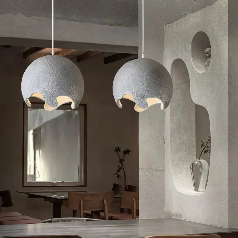 Modern Resin Pendant Light Sculptural Design