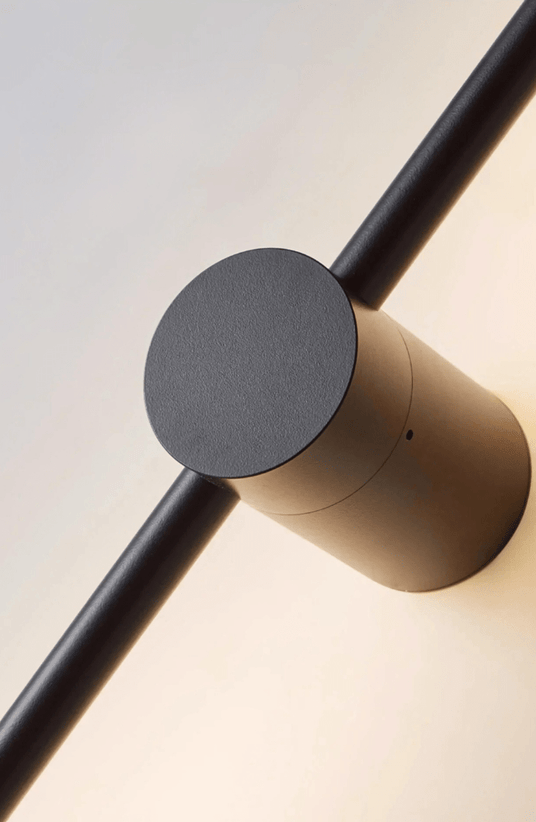 wall lamp metal finish close-up detail