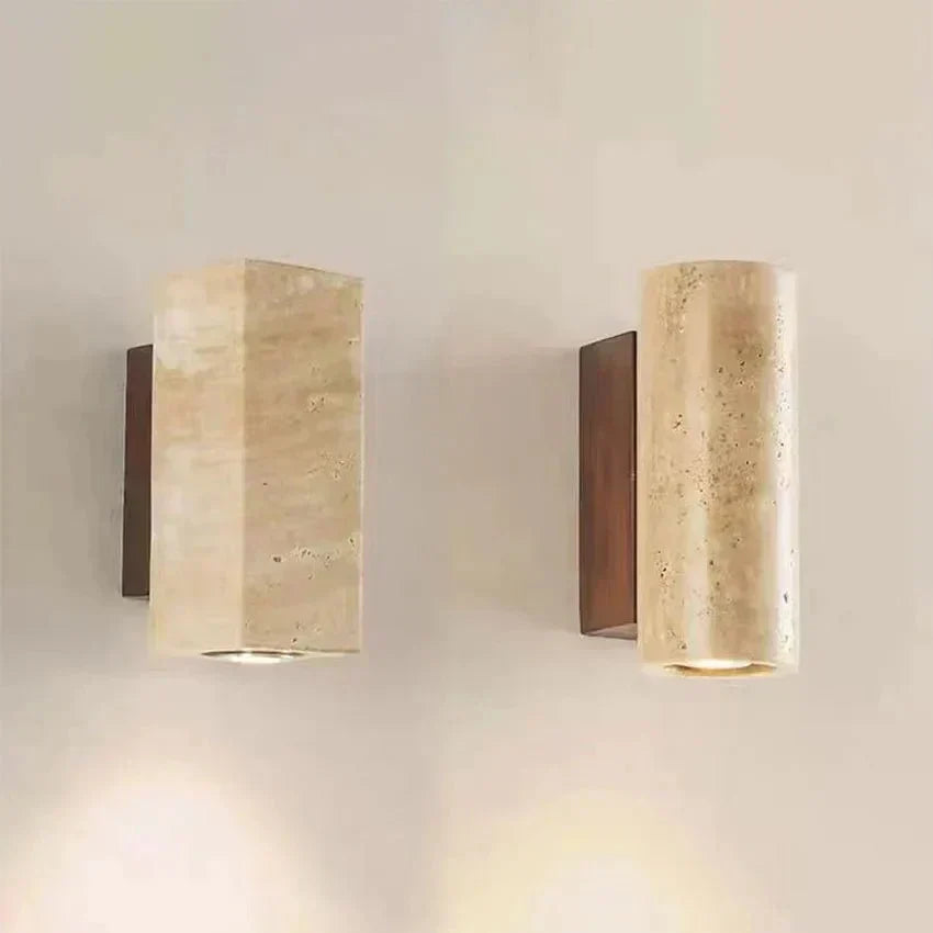 Travertine wall lamp for modern living room decor