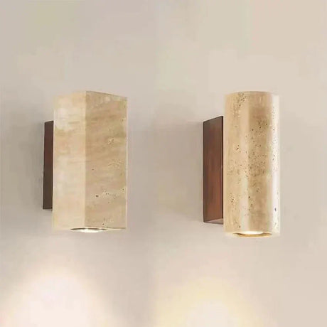 Travertine wall lamp for modern living room decor