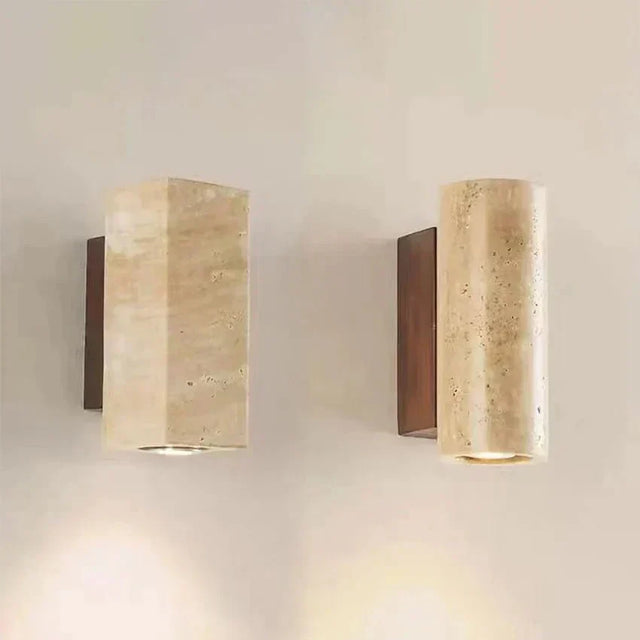 Travertine wall lamp for modern living room decor