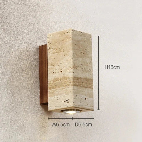 Natural stone wall light for modern decor