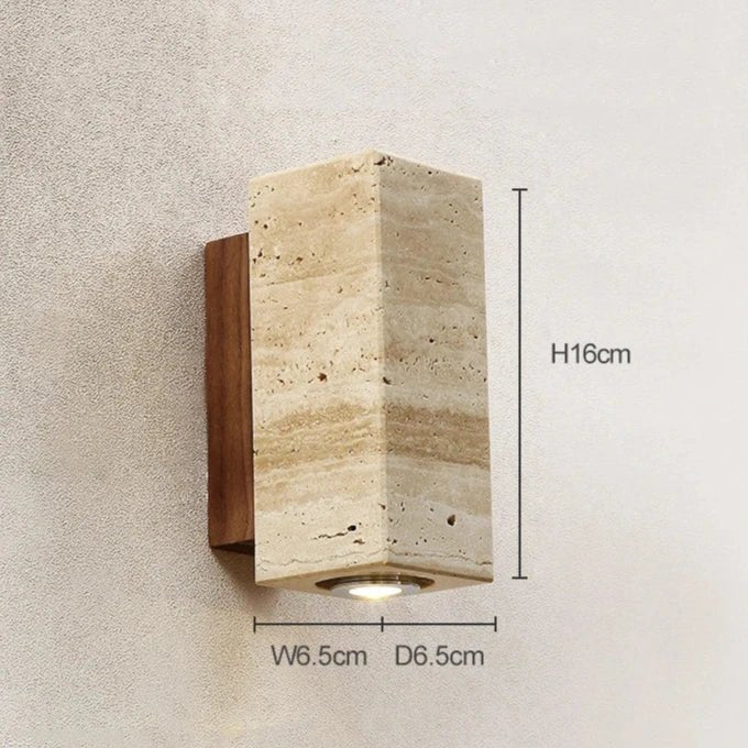 Natural stone wall light for modern decor