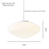 The larger pebble shade drawn with its 37 cm width marked