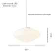 The smaller pebble shade drawn with its 25 cm width marked