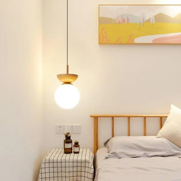 Minimalist Wood Pendant Light For Living Room - OroDwell