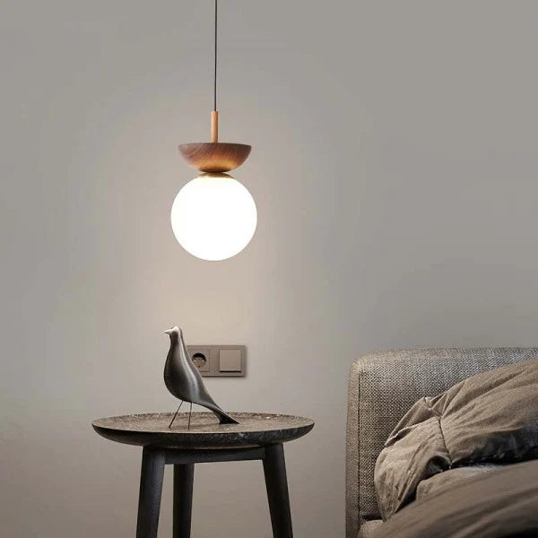 Wood Pendant Light With Nordic Minimalist Design - OroDwell