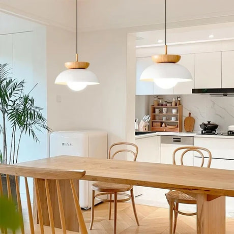 AsteriNord Nordic Wood Pendant Light – Hero View - OroDwell