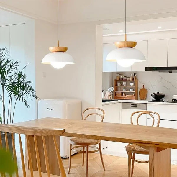 AsteriNord Nordic Wood Pendant Light – Hero View - OroDwell