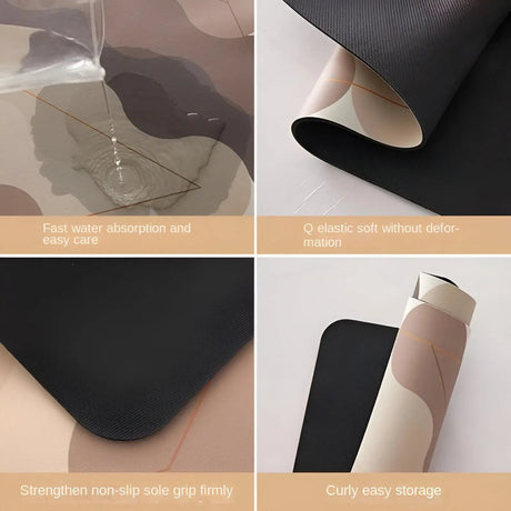 Quick-Dry Non-Slip Kitchen Mat non-slip surface close-up - OpalDwell
