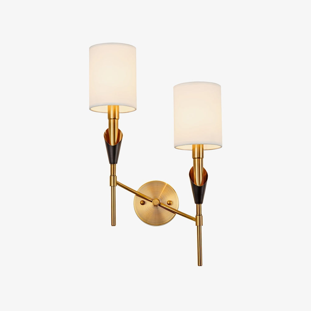 Wall Lamp - Brushed Nickel Metal Modern Curved Design | OroDwell