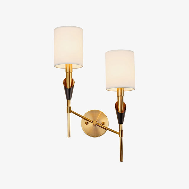 NovaCrest Wall Lamp - Brushed Nickel Metal Modern Curved Design | OroDwell