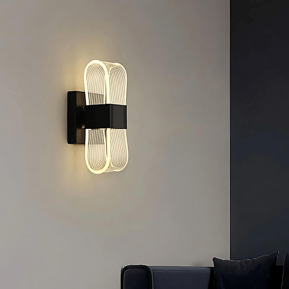 Aluminum wall sconce for hallways