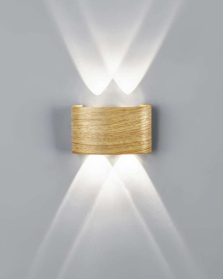 Warm glow wall sconce for outdoor space