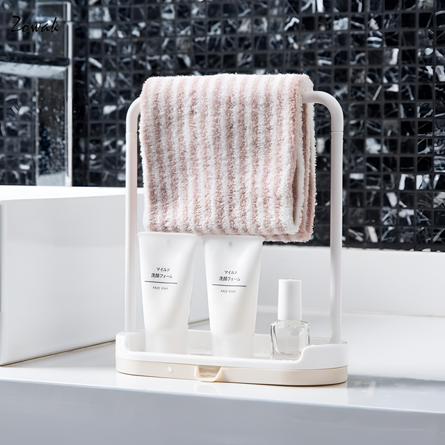 Stainless steel dishcloth holder for kitchen countertops