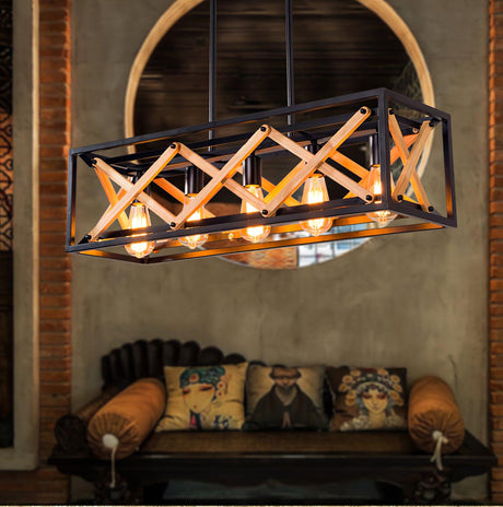 Lit above a bench with cushions under a curved brick arch
