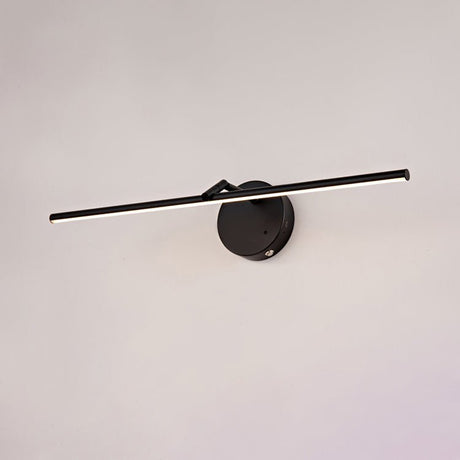 The black finish photographed in profile, the rod running through the disc