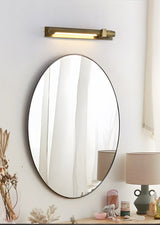 Vanity light with a metallic finish