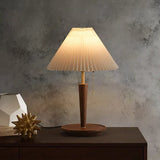 CedarGlow Retro Wood Table Lamp for Living Room