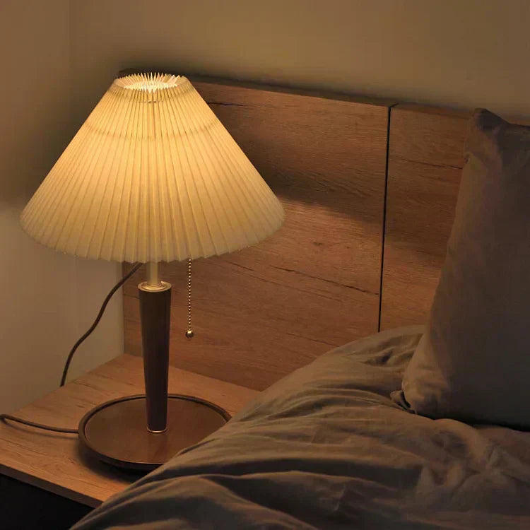 CedarGlow Wood Table Lamp for Bedroom and Office