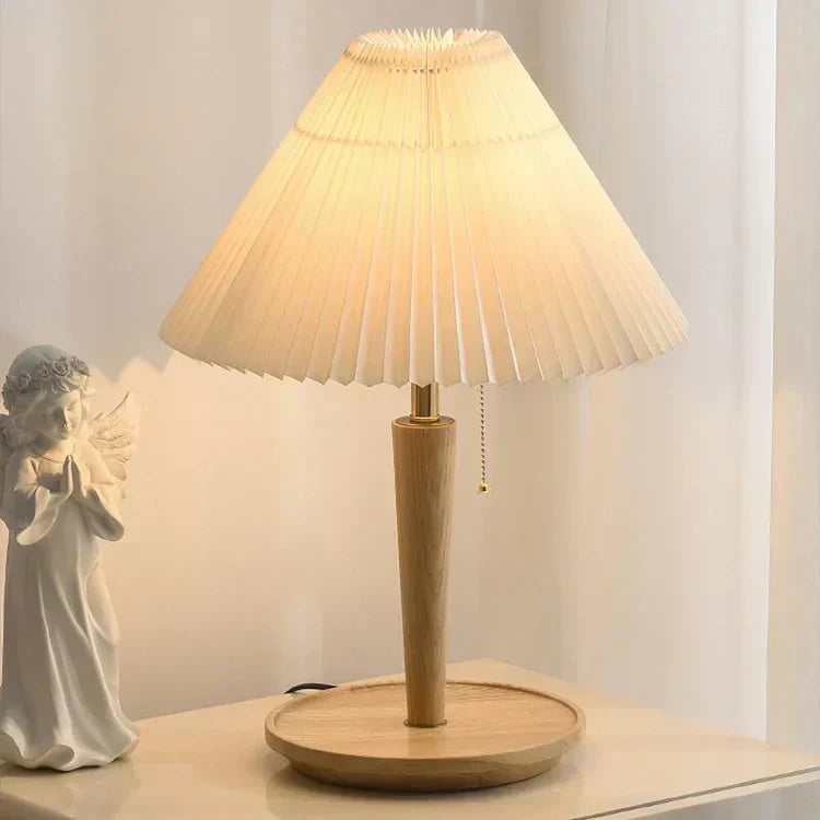 CedarGlow Wood Table Lamp for Bedroom and Office