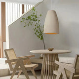 Metal pendant lamp cord and canopy detail