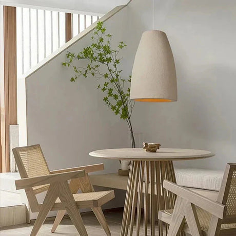 Metal pendant lamp cord and canopy detail
