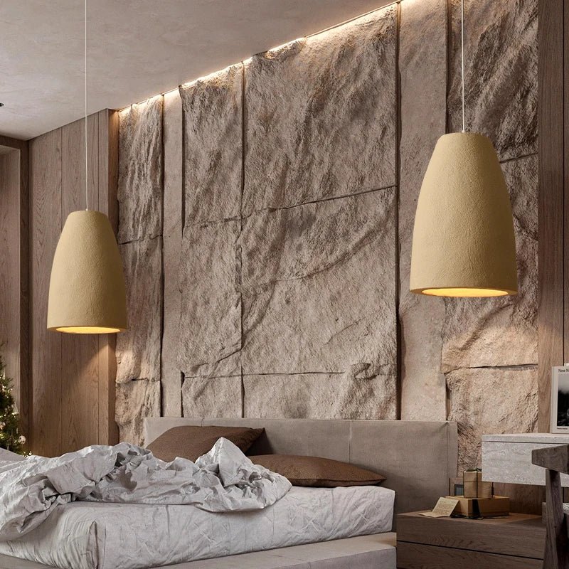 Pendant light installed above dining table modern decor
