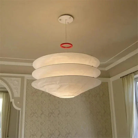 Close view of the stepped paper rings