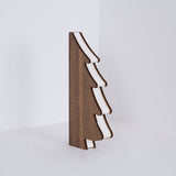 The folded lamp standing on edge, seen from the side