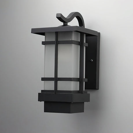 The lantern unlit on a gray background, showing the back plate