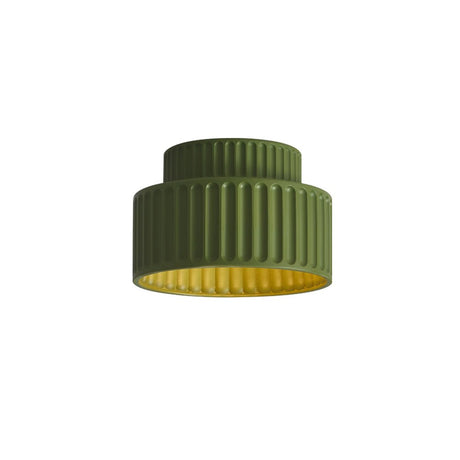 Drum Semi-Flush Ceiling Light Green Finish Option
