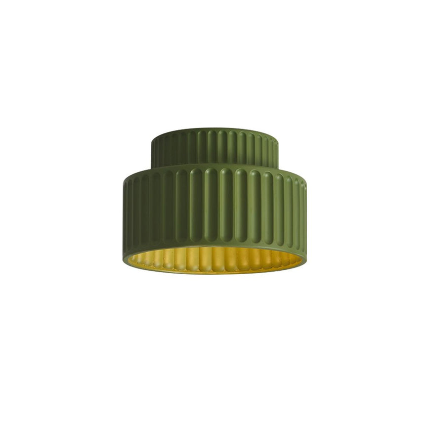 Drum Semi-Flush Ceiling Light Green Finish Option