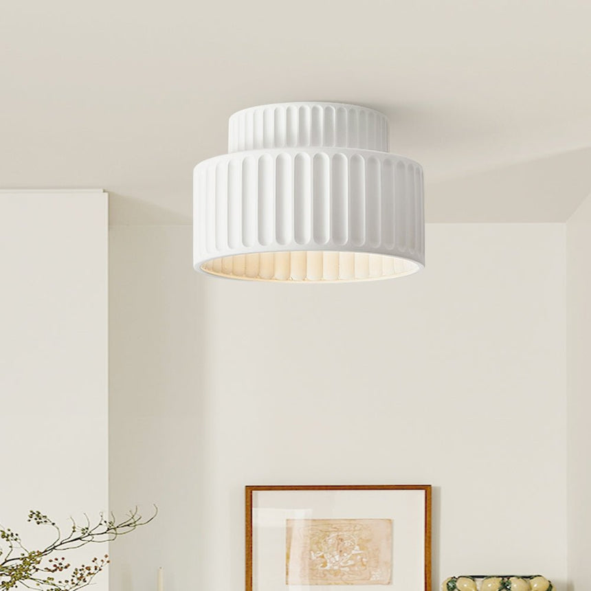 Drum Semi-Flush Ceiling Light Additional Angle