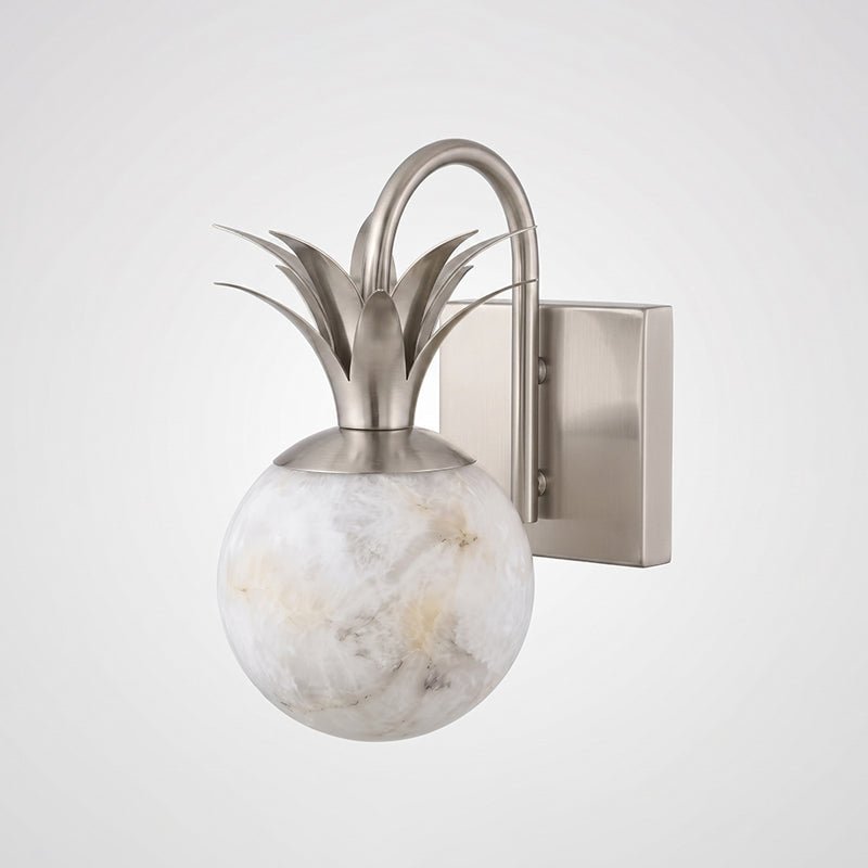 The one light nickel version with its stone globe and leaf crown