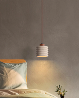 LumaVell Japandi Pendant Light neutral tone finish close-up - OpalDwell