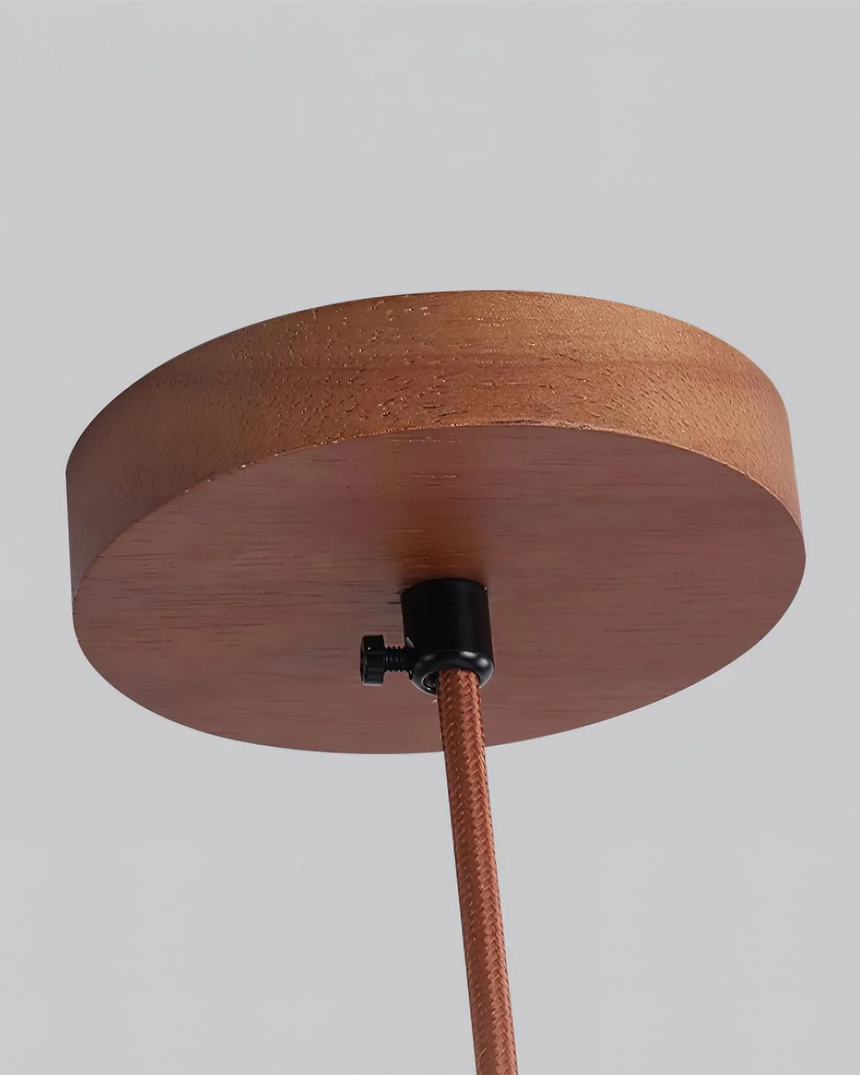 LumaVell Japandi Pendant Light dimensions size view - OpalDwell