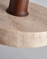 Nolare Travertine Pendant Light warm inner shade glow - OpalDwell