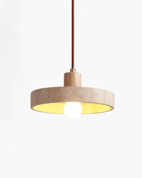 Nolare Travertine Pendant Light overall product view - OpalDwell