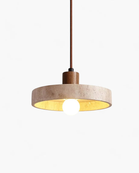 Nolare Travertine Pendant Light stone-look finish - OpalDwell