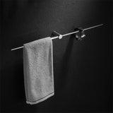 Stainless steel towel bar - adjustable towel hooks