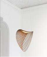 Rustic Birch Wood Hanging Fixture Detail