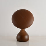 The wood grain upper face of the disc seen from behind