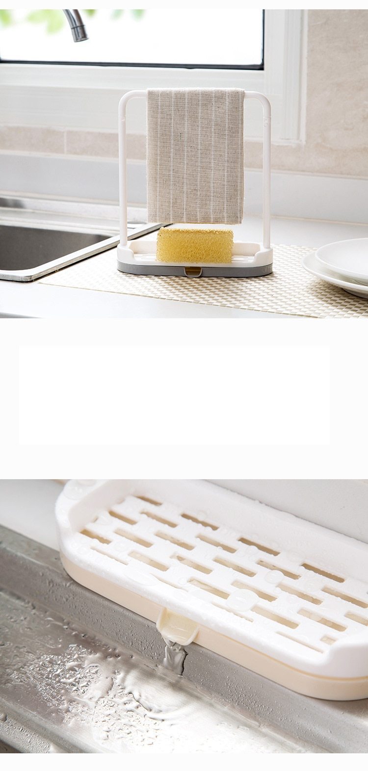 Kitchen dishcloth holder alternate angle